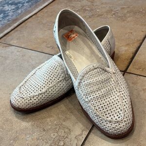 Woven Slip-On Loafers for Man in Off-White